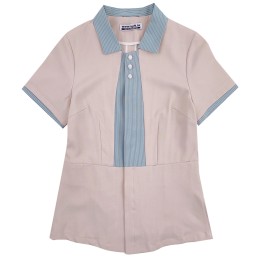Order room strip-neck women's hotel cleaning clothes Design short-sleeved high-end hotel room attendant uniforms Property cleaning work clothes SKHH030 Order room strip-neck women's hotel cleaning clothes Design short-sleeved high-end hotel room attendant uniforms Property cleaning work clothes SKHH030